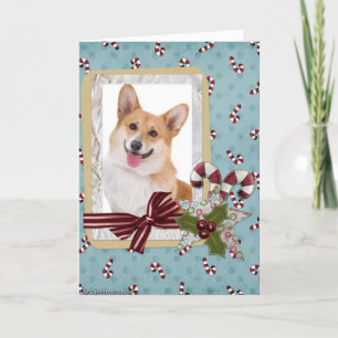 Traditionele Welsh Corgi-kerst Feestdagen Kaart