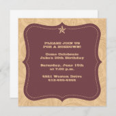 Traditionele Westerne uitnodiging (Voorkant / Achterkant)