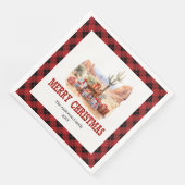 Traditionele Westerse Kerst Papier Servetten (Hoek)