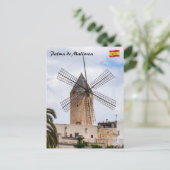Traditionele windmolen in Palma de Mallorca - Span Briefkaart (Staand voorkant)