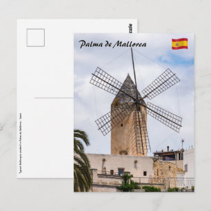 Traditionele windmolen in Palma de Mallorca - Span Briefkaart
