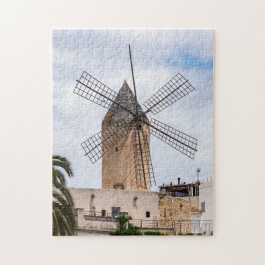 Traditionele windmolen in Palma de Mallorca - Span Legpuzzel (Verticaal)