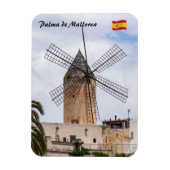 Traditionele windmolen in Palma de Mallorca - Span Magneet (Verticaal)
