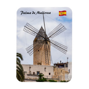 Traditionele windmolen in Palma de Mallorca - Span Magneet