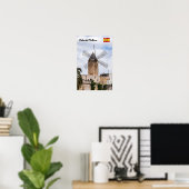 Traditionele windmolen in Palma de Mallorca - Span Poster (Thuiskantoor)