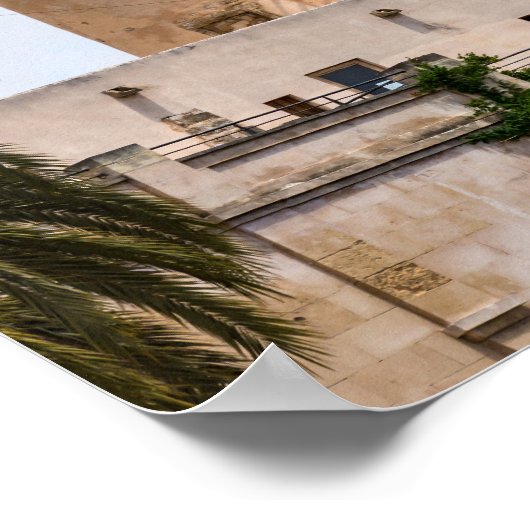 Traditionele windmolen in Palma de Mallorca - Span Poster (Hoek)