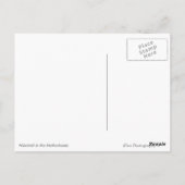 Traditionele windmolen met roze en paarse bloemen briefkaart (Achterkant)