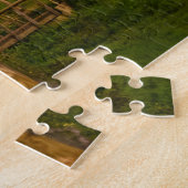 Traditionele windmolen onder het Noorderlicht Legpuzzel (Zijkant)
