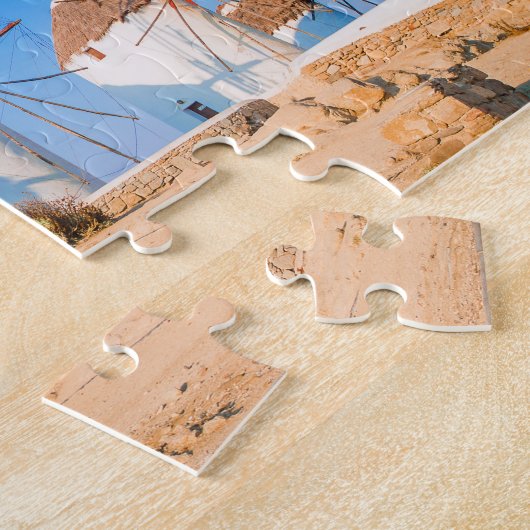 Traditionele windmolens op het eiland Mykonos, Gri Legpuzzel (Zijkant)