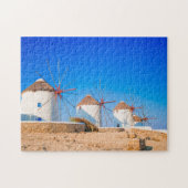 Traditionele windmolens op het eiland Mykonos, Gri Legpuzzel (Horizontaal)