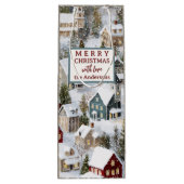 Traditionele Winter Kerstmis Wijn Cadeautas (Achterkant)