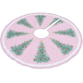 Traditionele winter sneeuw roze kerstboom kerstboom rok (Gekanteld)