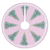 Traditionele winter sneeuw roze kerstboom rok (Voorkant)