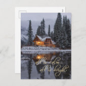 Traditionele Winter Vakantie Kerst Briefkaart (Voorkant / Achterkant)