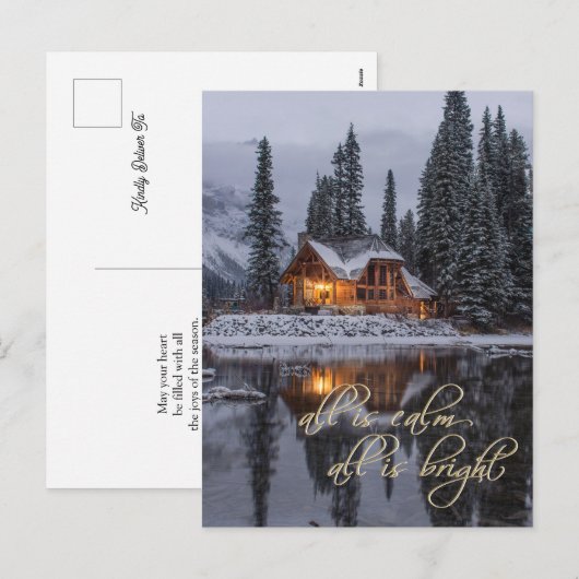 Traditionele Winter Vakantie Kerst Briefkaart (Voorkant / Achterkant)