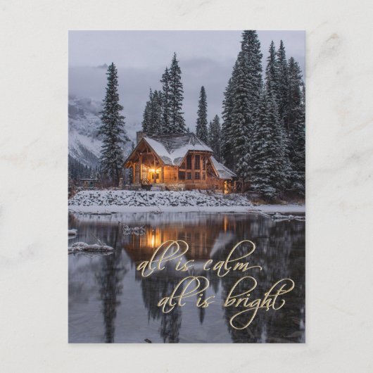 Traditionele Winter Vakantie Kerst Briefkaart (Voorkant)