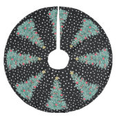 Traditionele wintersneeuw zwarte kerstboom kerstboom rok (Voorkant)