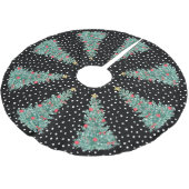 Traditionele wintersneeuw zwarte kerstboom rok (Gekanteld)