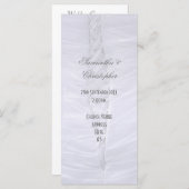 Traditionele witte bruiloft kerk bruiloft programm programmakaart (Voorkant / Achterkant)