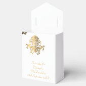 Traditionele witte en goudvochtige bruiloft bedankdoosjes (Geopend)