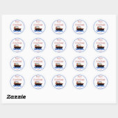Traditionele witte Sinterklaas-jaartal sticker (Vel)
