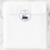 Traditionele witte Sinterklaas-jaartal sticker (Tas)