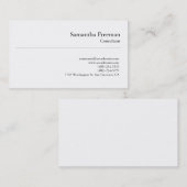 Traditionele witte vlekken minimalistisch visitekaartje (Voorkant / Achterkant)