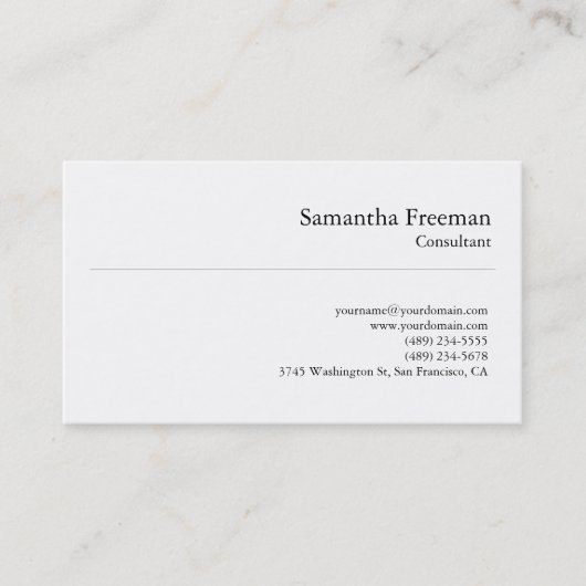 Traditionele witte vlekken minimalistisch visitekaartje (Voorkant)