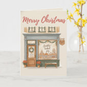 Traditionele Zalig Kerstmis Bakkerij Kaart Vers (Gele Bloem)