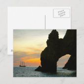 Traditionele Zeilboot bij Zonsondergang, de Bogen Briefkaart (Voorkant / Achterkant)
