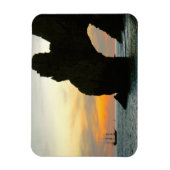 Traditionele zeilboot op zonsondergang, Cabo Rock Magneet (Verticaal)