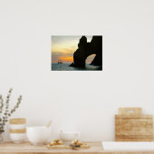 Traditionele zeilboot op zonsondergang, Cabo Rock Poster (Keuken)