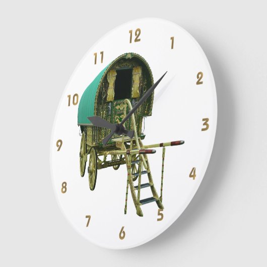 Traditionele zigeunercaravan grote klok (Hoek)