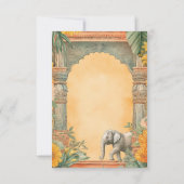 Traditionele Zuid-Indiase bruiloft RSVP Kaartje (Achterkant)