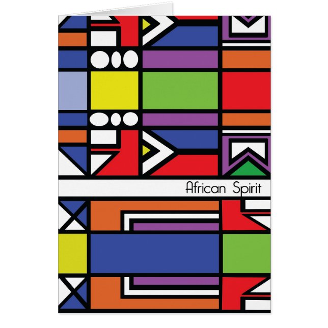 Traditionele Zulu-kaart (Voorkant)