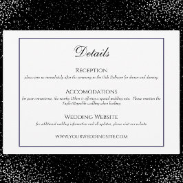 Traditionele zwart-wit bruiloft details Kaart