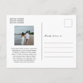 Traditionele zwart-wit bruiloft Save the Date Aankondigingskaart (Achterkant)