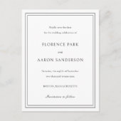 Traditionele zwart-wit bruiloft Save the Date Aankondigingskaart (Voorkant)