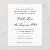 Traditionele zwart-wit bruiloft uitnodiging (Voorkant)