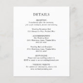 Traditionele zwart-wit bruiloft uitnodiging (Achterkant)