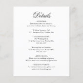 Traditionele zwart-wit bruiloft uitnodiging flyer (Achterkant)