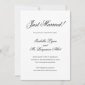 Traditionele zwart-wit formele elegante bruiloft aankondiging (Voorkant)