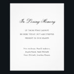 Traditionele zwart-wit formele elegante bruiloft foto afdruk<br><div class="desc">Eenvoudige gedenkteken foto print met een minimale zwart-wit ontwerp met de titel "In Loving Memory" in een elegante kalligrafie. Hieronder vindt u uw boodschap en namen van geliefden in een traditioneel serif lettertype. Dit ontwerp is perfect voor een formeel huwelijk.</div>