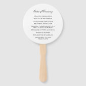 Traditionele zwart-wit formele elegante bruiloft handwaaier (Achterkant)