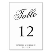 Traditionele zwart-wit formele elegante bruiloft kaart (Achterkant)