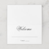 Traditionele zwart-wit formele elegante bruiloft plaatskaartje (Buitenkant ongevouwen)