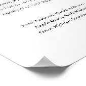 Traditionele zwart-wit formele elegante bruiloft poster (Hoek)