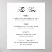 Traditionele zwart-wit formele elegante bruiloft poster (Voorkant)