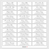 Traditionele zwart-wit formele elegante bruiloft sticker (Vel)