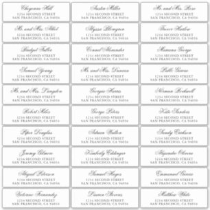 Traditionele zwart-wit formele elegante bruiloft sticker